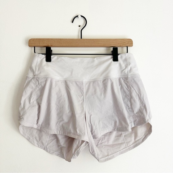 Lululemon Pale Gray Speed Up Shorts - Picture 1 of 5